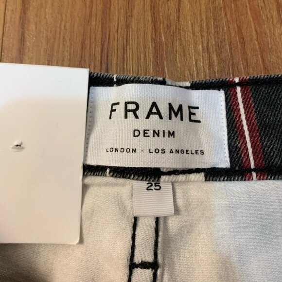 Frame Denim Le Sylvie Striped High Rise Jeans - Picture 10 of 16